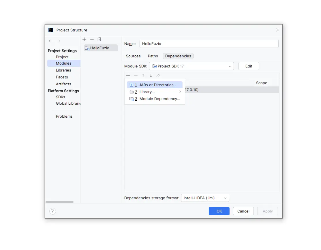 Adding Module Deps