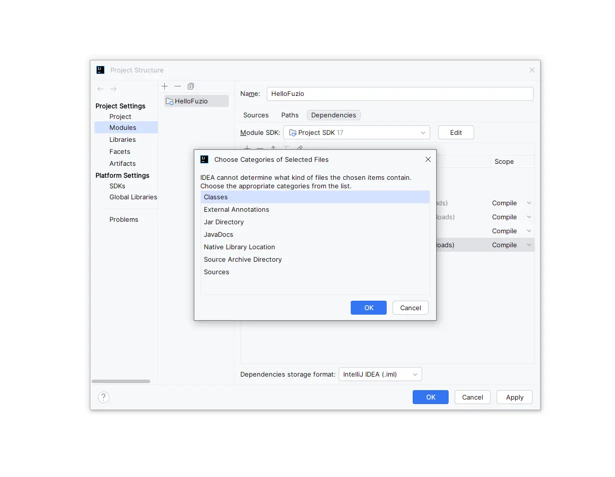 File category in JAR